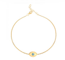 Load image into Gallery viewer, 925 sterling silver evil eye bracelet with 24k gold plated
