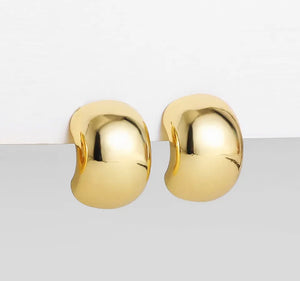 Stainless steel gold earrings