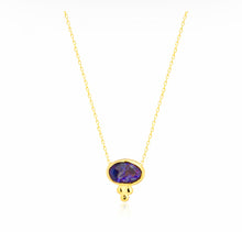 Load image into Gallery viewer, 925 sterling silver necklace with gem stones and 24k gold plated 1.50cm-1.40cm
