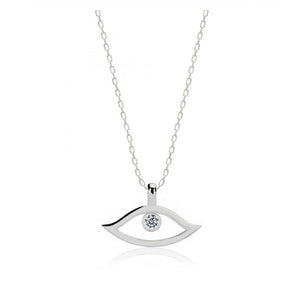 925 sterling silver evil eye necklace with 24K gold plated 2cm-1.50cm