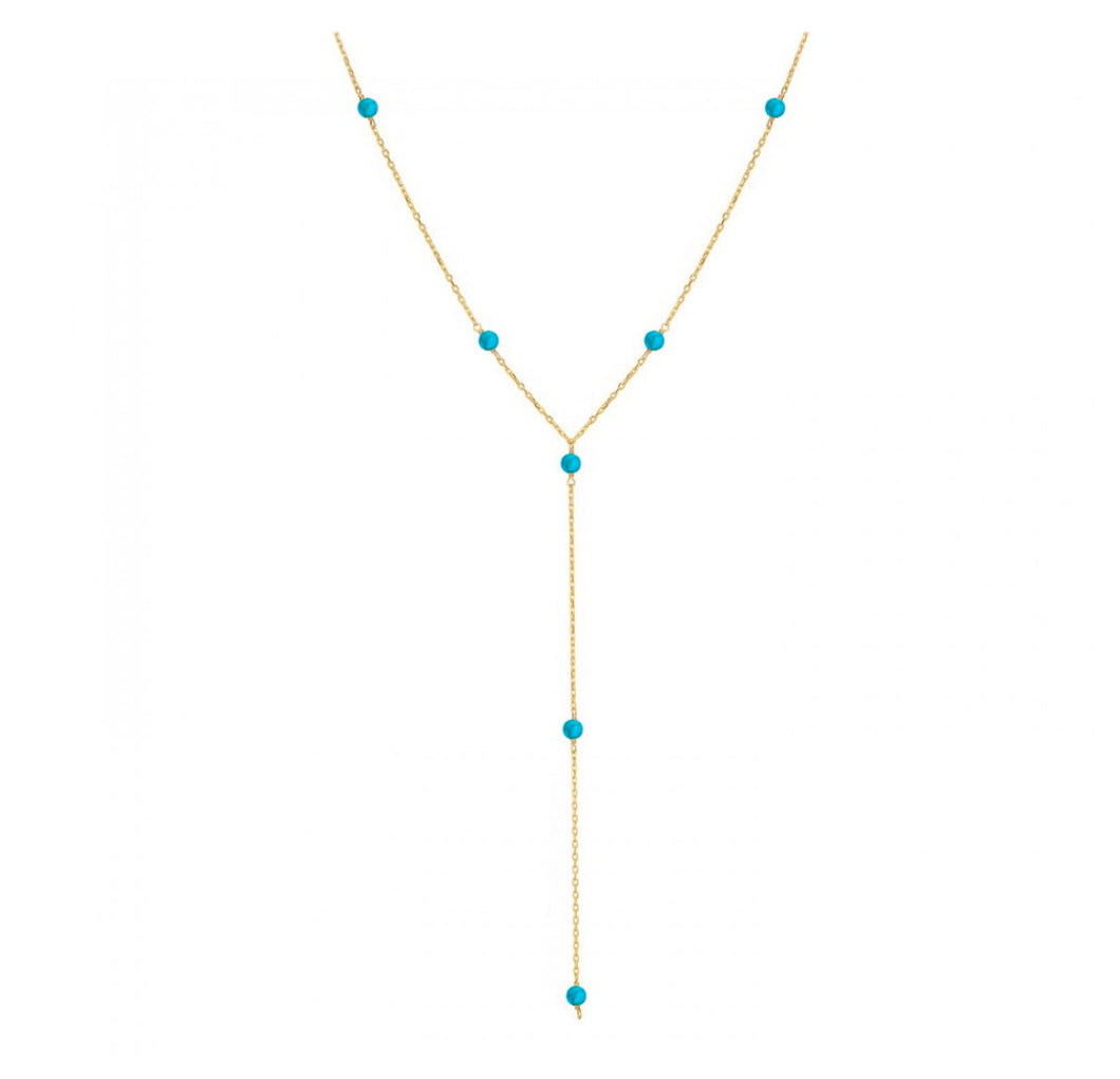 925 sterling silver necklace with gem stones and 24k gold plated