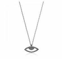 Load image into Gallery viewer, 925 sterling silver evil eye necklace with 24K gold plated  0.70cm-1.50cm
