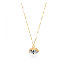 Load image into Gallery viewer, 925 Sterling Silver  Evil Eye Necklace with  24K Gold Plated 0.80cm,0.50cm
