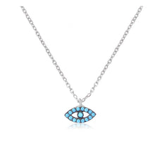 Load image into Gallery viewer, 925 sterling silver evil eye necklace with 24K gold plated 050cm-0.90cm
