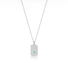 Load image into Gallery viewer, 925 Sterling Silver Evil Eye Necklace with 24K white Gold Plated 0.80m,1.30m
