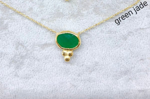 925 sterling silver necklace with gem stones and 24k gold plated 1.50cm-1.40cm