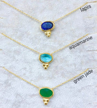 Load image into Gallery viewer, 925 sterling silver necklace with gem stones and 24k gold plated 1.50cm-1.40cm
