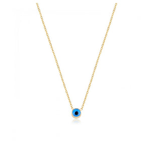 925 sterling silver evil eye murano glass necklace with 24K gold plated 0.40cm-0.40cm