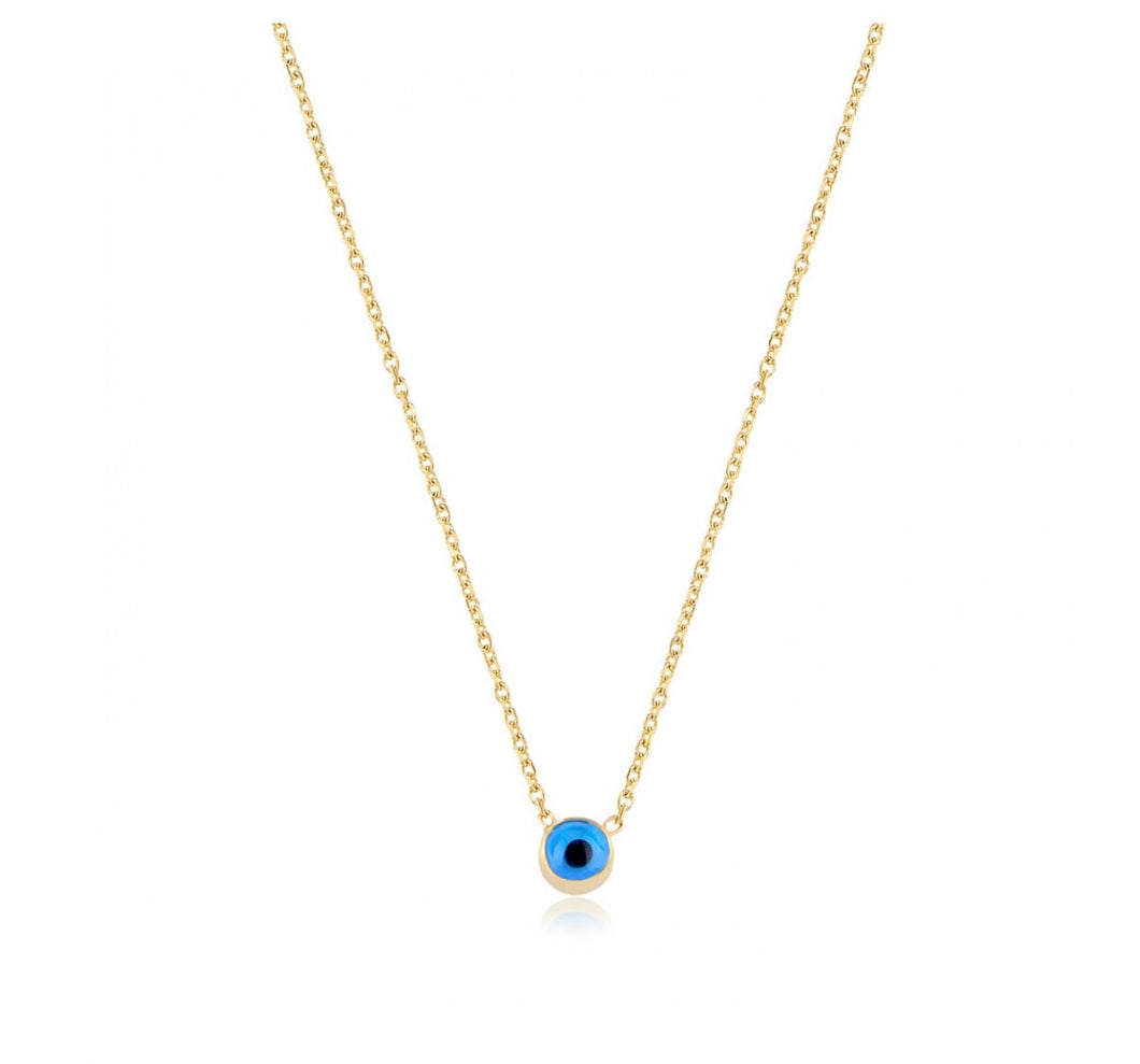 925 sterling silver evil eye murano glass necklace with 24K gold plated 0.40cm-0.40cm