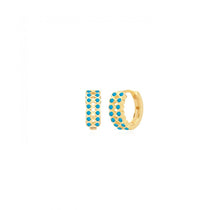 Load image into Gallery viewer, 925 sterling silver hoops earrings with 24k gold plated 0.50cm
