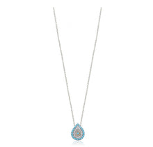 Load image into Gallery viewer, 925 sterling silver evil eye necklace with 24K white gold plated 1cm-1.20cm
