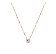 Load image into Gallery viewer, 925 sterling silver evil eye necklace with 24K gold plated  0.60cm-0.60cm
