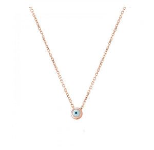 925 sterling silver evil eye necklace with 24K gold plated  0.60cm-0.60cm