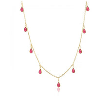 Load image into Gallery viewer, 925 sterling silver necklace with zircon stones and 24k gold plated
