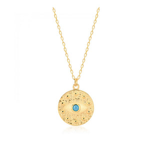 925 sterling silver evil eye necklace with 24K gold plated  1.50cm-1.50cm