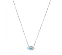 Load image into Gallery viewer, 925 sterling silver evil eye necklace with 24K gold plated 0.40cm-0.70cm
