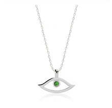 Load image into Gallery viewer, 925 sterling silver evil eye necklace with 24K gold plated 2cm-1.50cm
