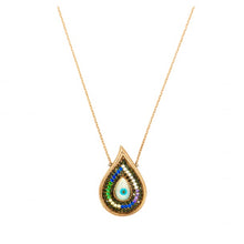 Load image into Gallery viewer, 925 sterling silver evil eye necklace with 24K gold plated 1.6cm-3cm
