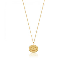 Load image into Gallery viewer, 925 sterling silver evil eye necklace with 24K gold plated  1.80cm-1.50cm
