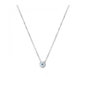 925 sterling silver evil eye necklace with 24K gold plated  0.60cm-0.60cm