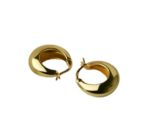 925 sterling silver hoops earrings with 24k gold plated 1.70cm-1.9cm
