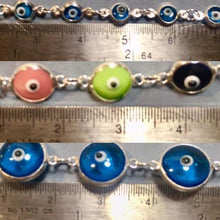 Load image into Gallery viewer, 925 sterling silver Evil eye Bracelet,Greek Evil Eye Bracelet silver evil eye gold,evil eye murano glass handmade,Evil Eye bracelets silver
