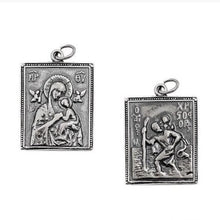 Load image into Gallery viewer, 925 sterling silver Virgin Mary &amp; Saint Christopher pendant 1.90cm-2.50cm
