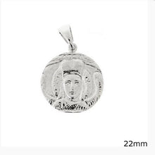 Load image into Gallery viewer, 925 sterling silver St Taxiarchis pendant with 24k white gold plated 2.20cm
