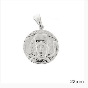 925 sterling silver St Taxiarchis pendant with 24k white gold plated 2.20cm