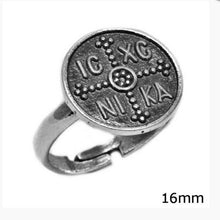 Load image into Gallery viewer, 925 Sterling silver christian  Constantinato Orthodox ring, Byzantine ring 1.30cm or 1.60cm
