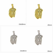 Load image into Gallery viewer, 925 sterling silver Jesus charm  pendant, Christian Jesus pendant with  24k gold plated
