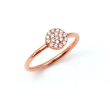 Load image into Gallery viewer, 18K solid rose gold with Diamonds brilliant cut Ring
