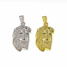 Load image into Gallery viewer, 925 sterling silver Jesus charm  pendant, Christian Jesus pendant with  24k gold plated
