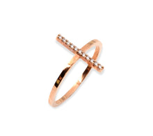 Load image into Gallery viewer, 18K solid rose gold with Diamonds brilliant cut Ring

