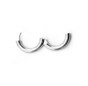 Stainless Steel Hoops Earrings waterproof with 24K Gold Plated  Or 24K White Gold Plated