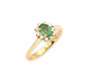 18K solid gold Ring with Diamonds brilliant cut ,solitaire, engagement ring, cocktail ring ,natural stones